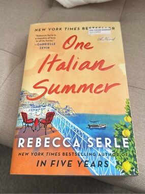 One Italian Summer by Rebecca Serle - Yellow Orange Beach Cover